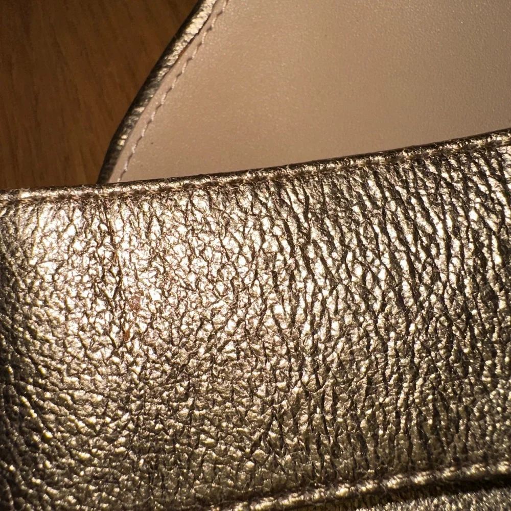 NWOT J. Crew Strappy block-heel sandals (60mm) in metallic gold leather - Picture 5 of 6